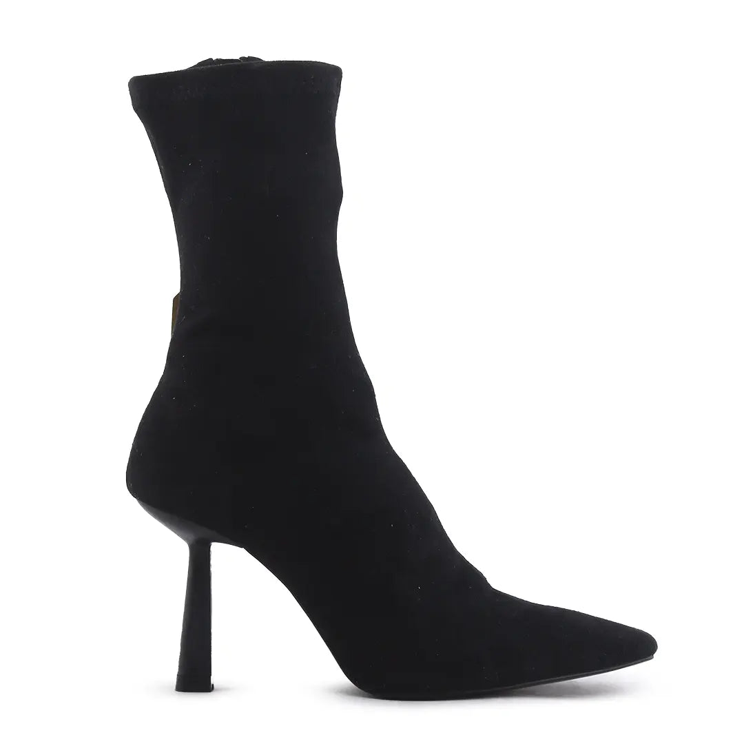 Zara Zipper Suede Ankle Boot