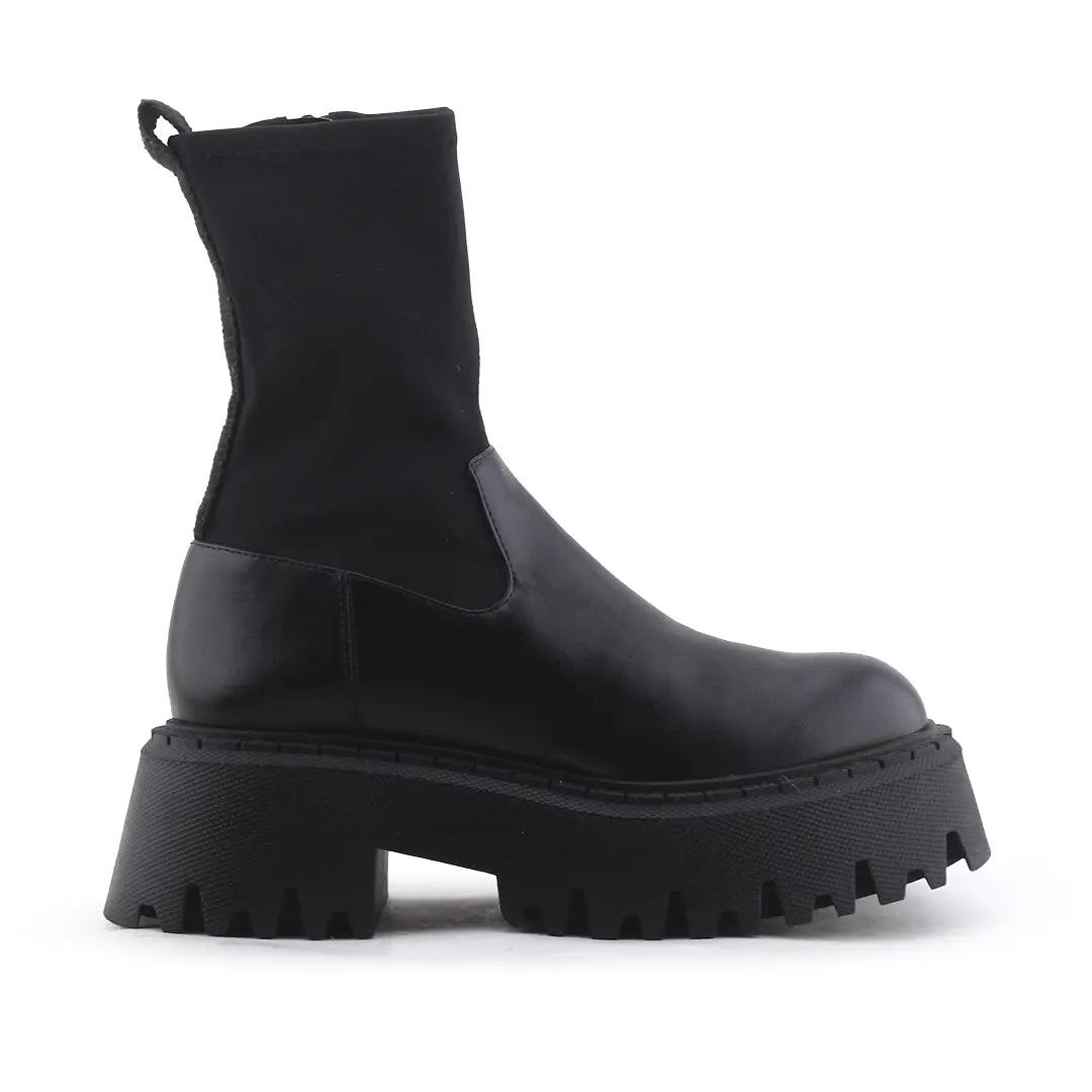 Zara Zipper Stretchable Ankle Boot | 100% Authentic Leather