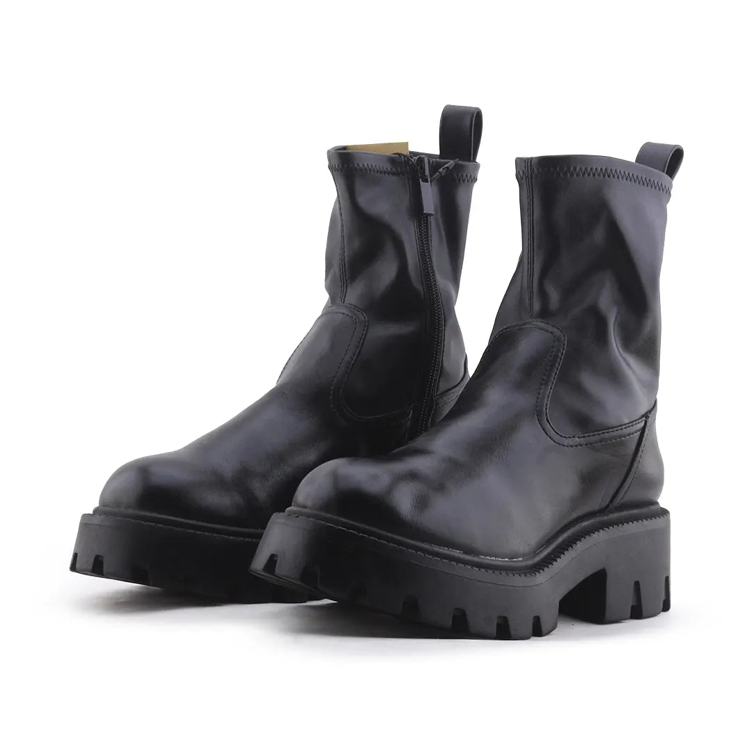 Pull & Bear Zipper Ankle Boot | 100% Authentic Leather