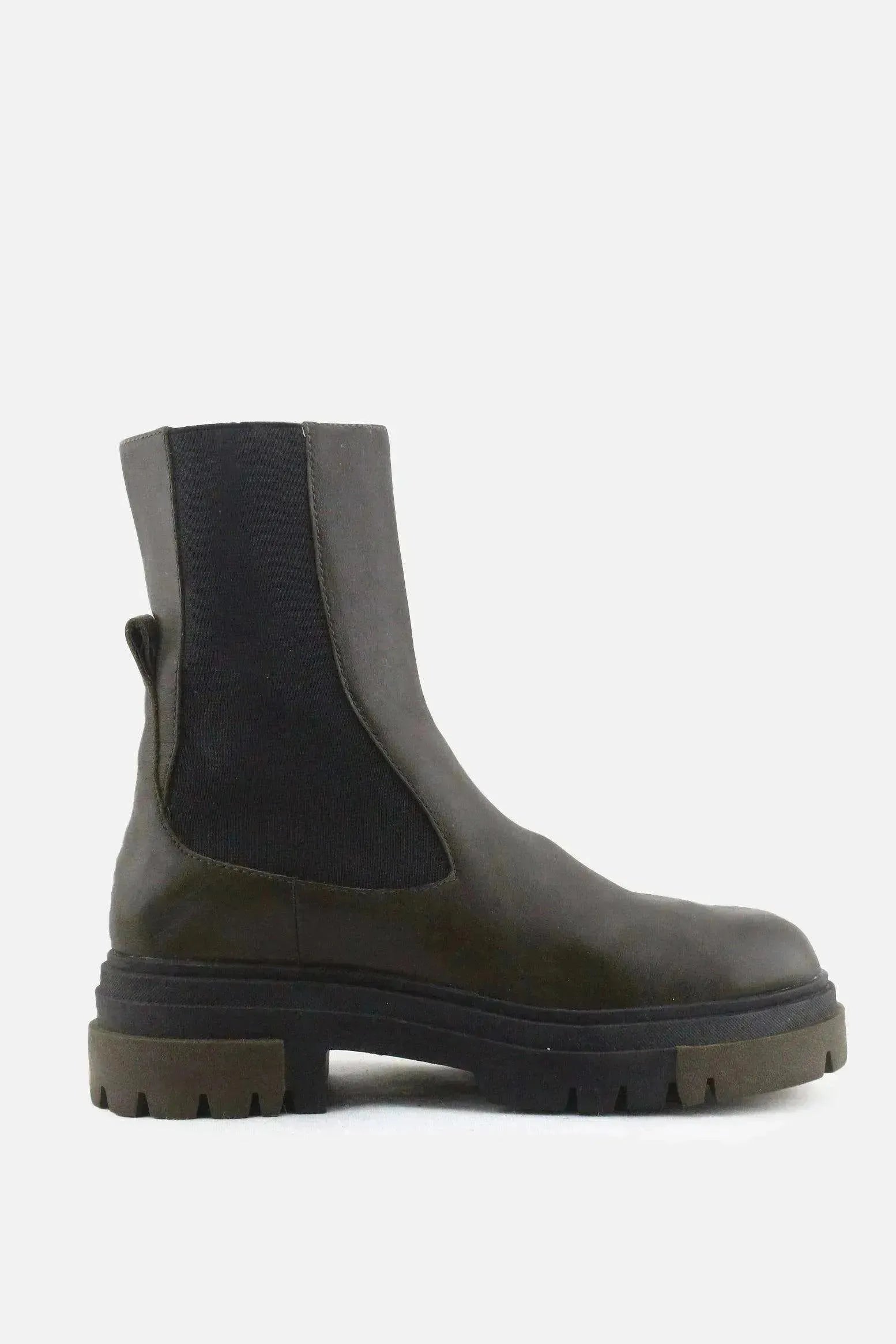 Zara Stretchable Combat Ankle Boots | 100% Authentic Leather - sundaybazar