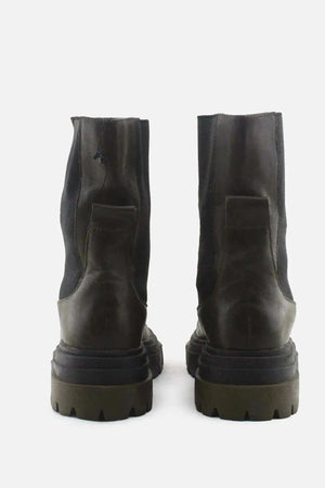 Zara Stretchable Combat Ankle Boots | 100% Authentic Leather - sundaybazar