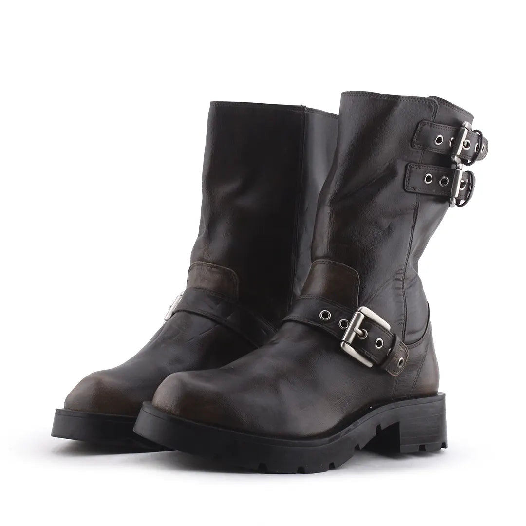 Zara Buckle Strap Ankle Boot | 100% Authentic Leather
