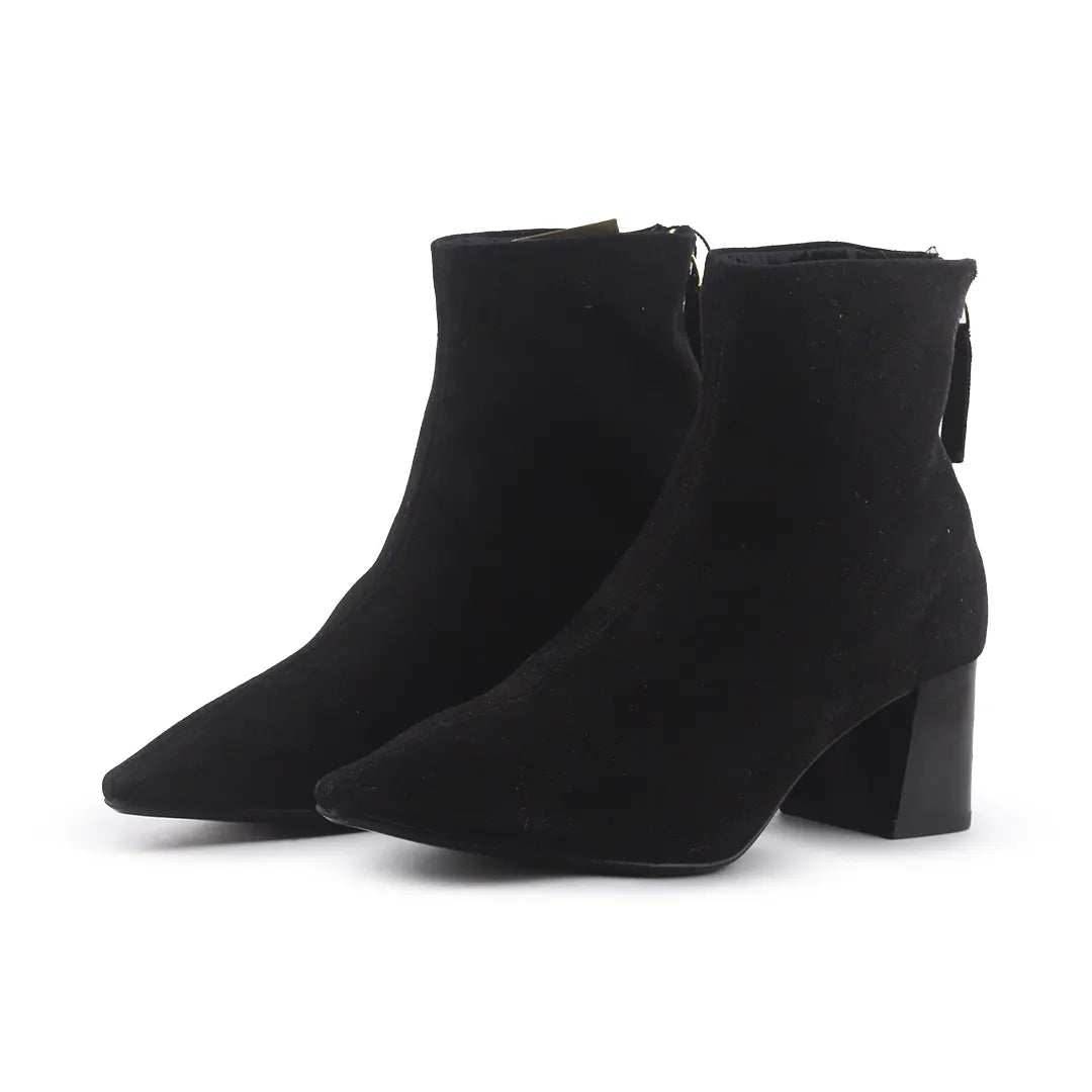 Mango Zipper Suede Ankle Boot