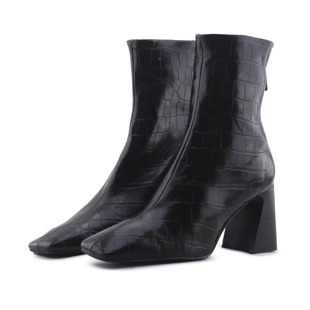 Mango Zipper Ankle Boot | 100% Authentic Leather