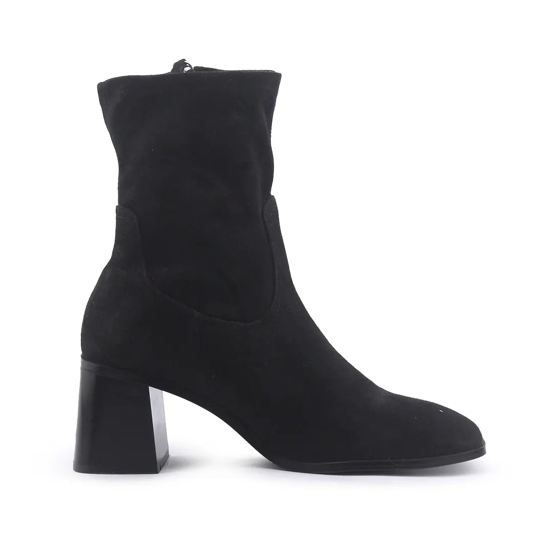Zara Zipper Suede Ankle Boot