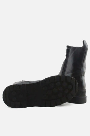 Zara Zipper Ankle Boots | 100% Authentic Leather - sundaybazar