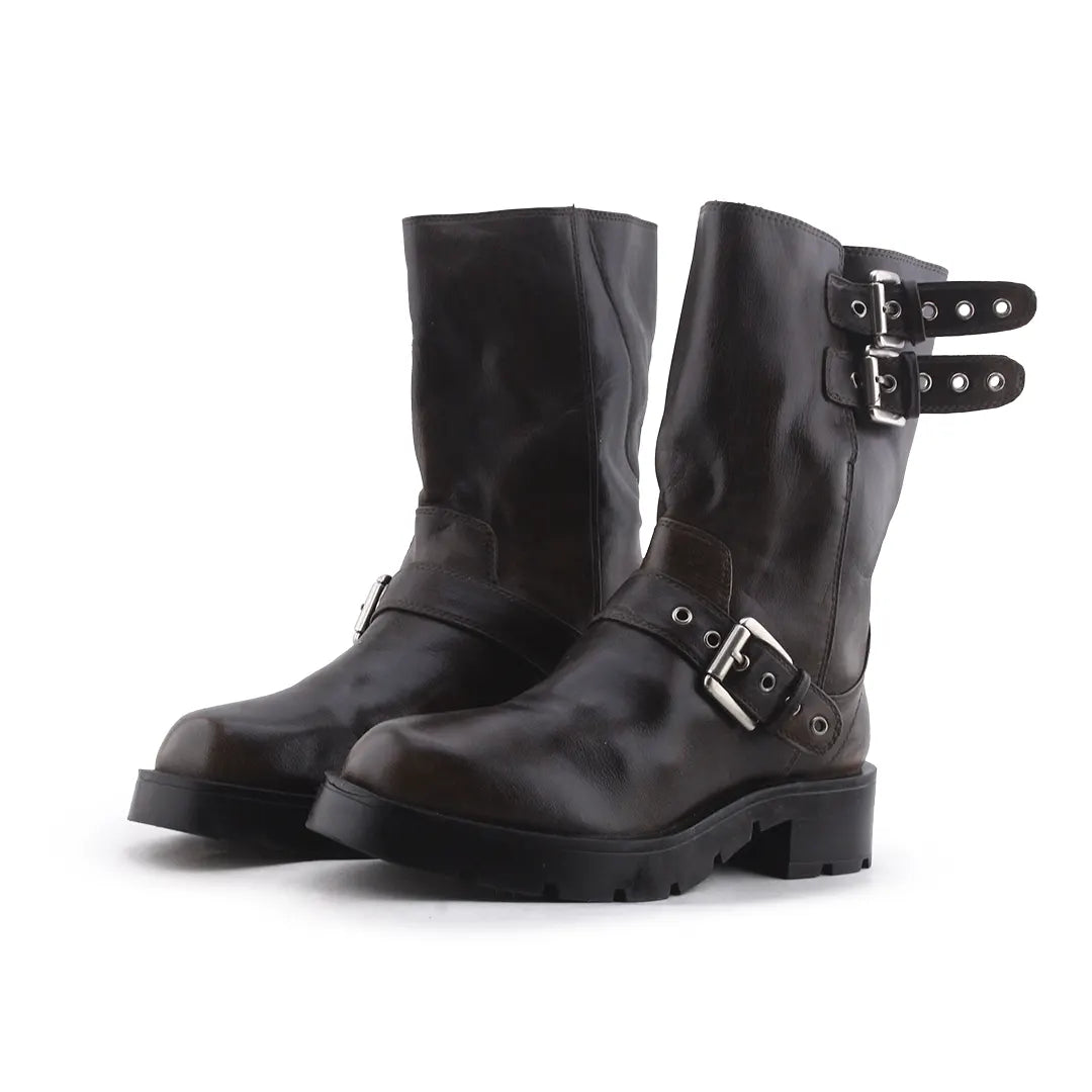 Zara Buckle Strap Ankle Boot | 100% Authentic Leather