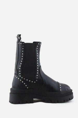 Stradivarius Stretchable Combat Ankle Boots | 100% Authentic Leather - sundaybazar