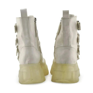 Bershka Buckle Strap Ankle Boots | 100% Authentic Leather - sundaybazar