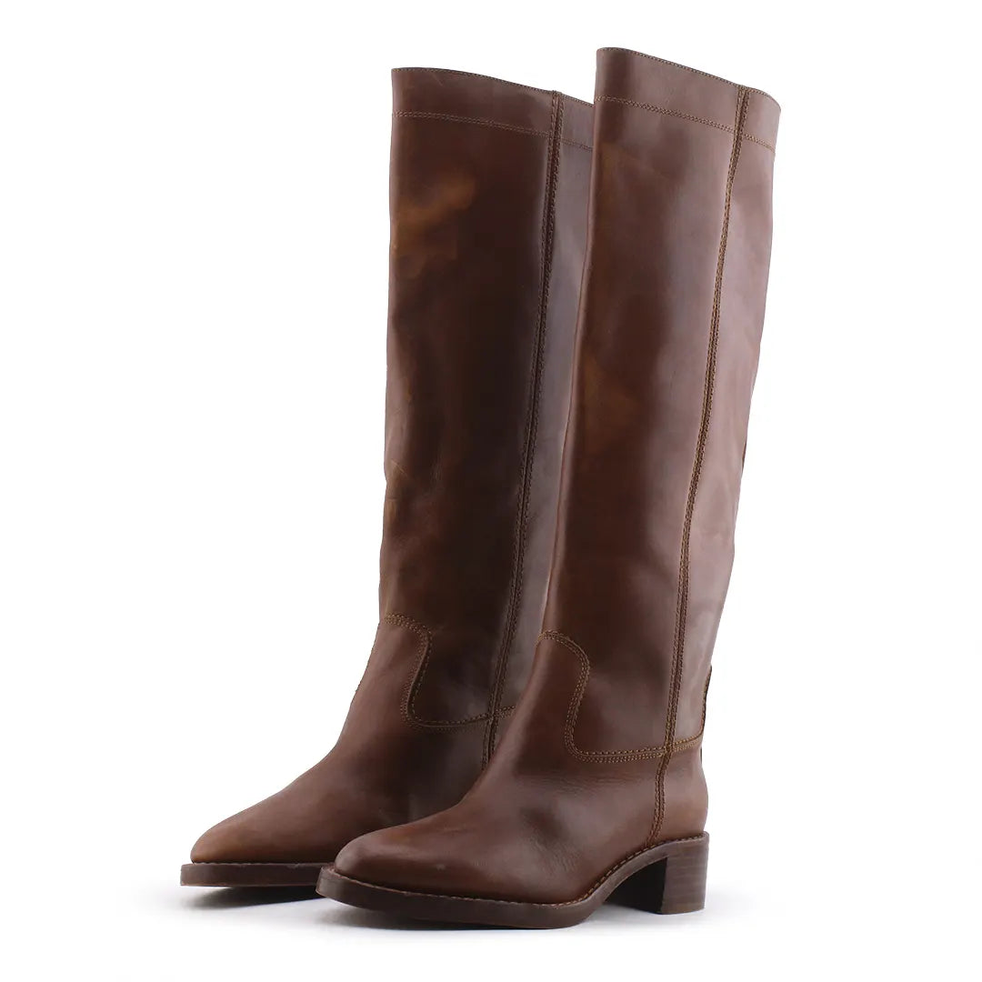 Massimo Dutti Knee High Boot | 100% Authentic Leather