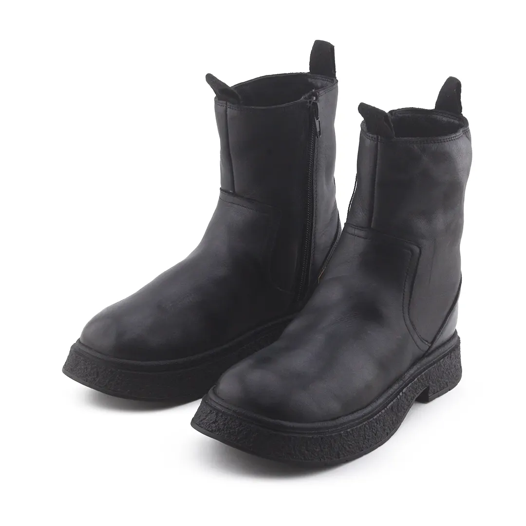 Zara Zipper Chelsea Ankle Boot | 100% Authentic Leather