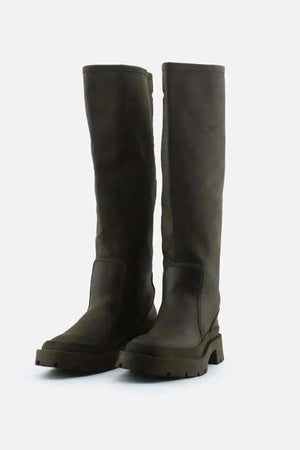 Zara Knee High Boots | 100% Authentic Leather - sundaybazar