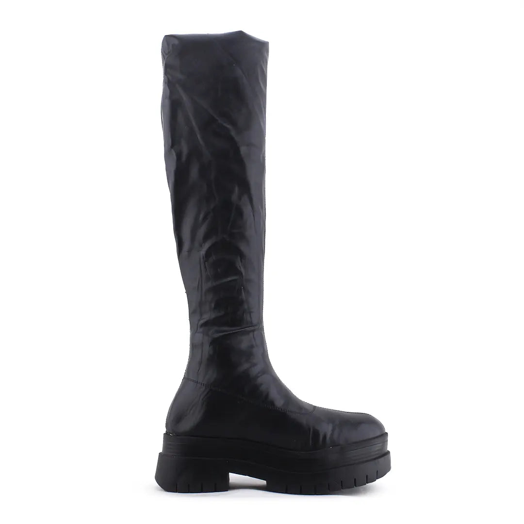 Bershka Zipper Over The Knee Boot | 100% Authentic Leather