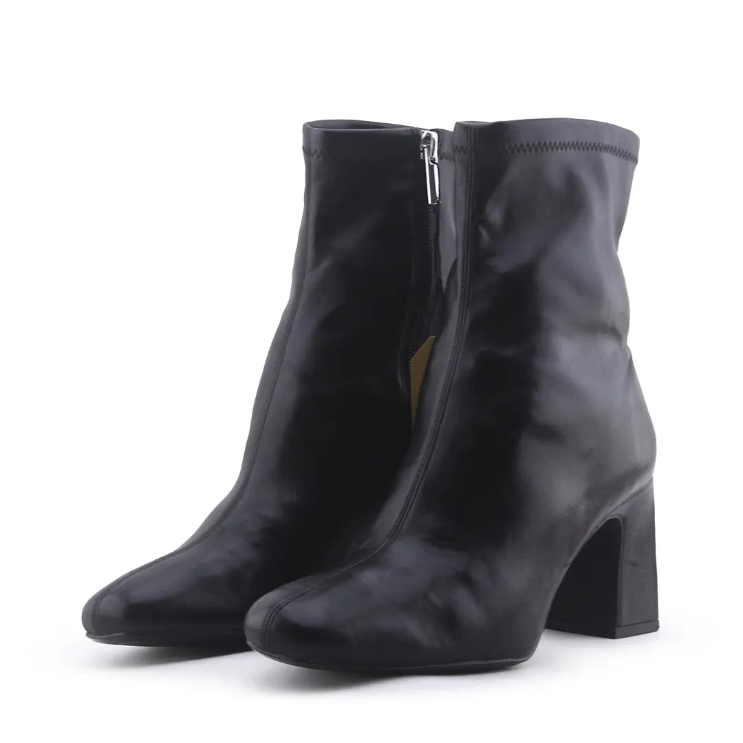 Bershka Zipper Ankle Boot | 100% Authentic Leather