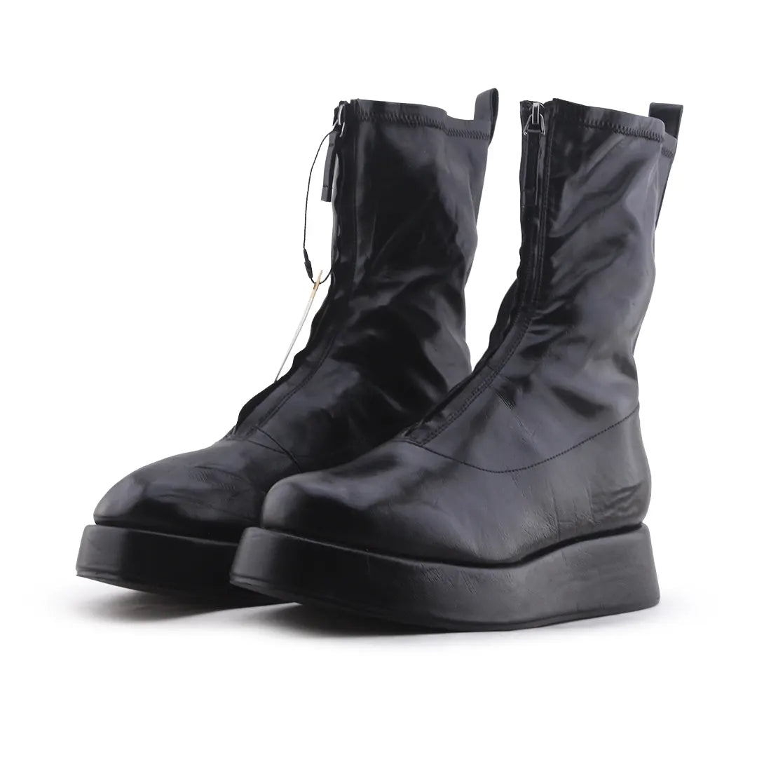 Bershka Zipper Ankle Boot | 100% Authentic Leather