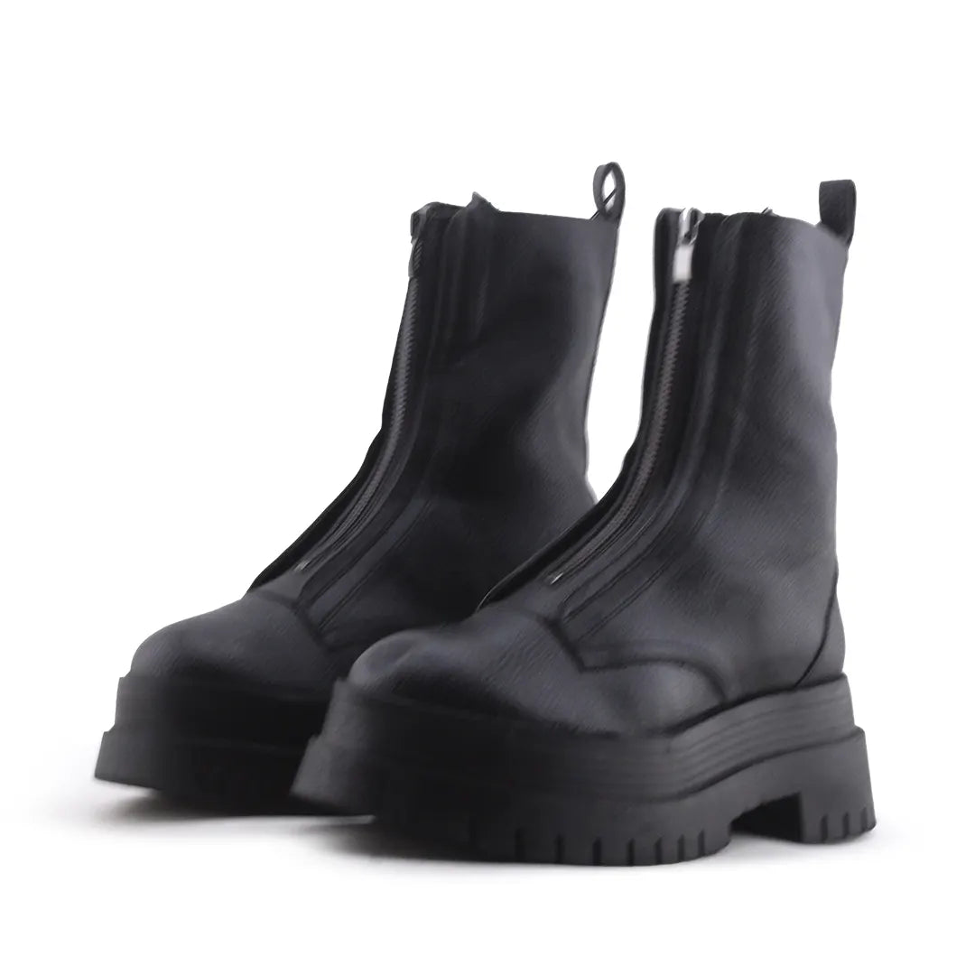 Bershka Zipper Ankle Boot | 100% Authentic Leather