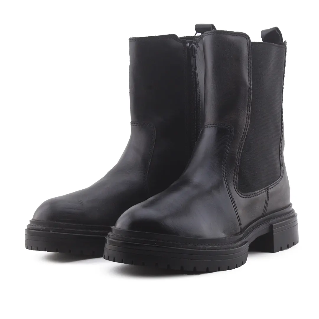 Zara Zipper Chelsea Ankle Boot | 100% Authentic Leather