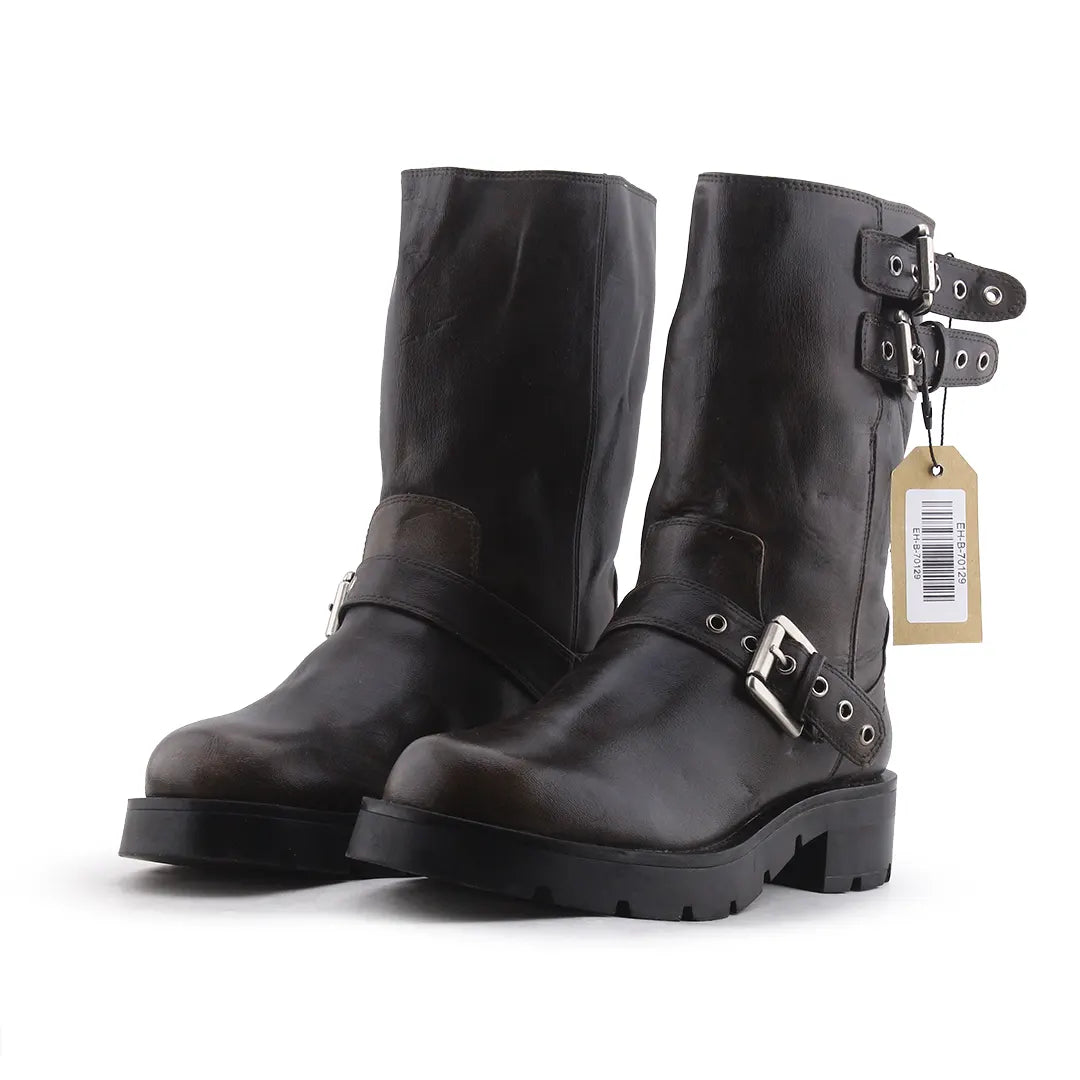 Zara Buckle Strap Ankle Boot | 100% Authentic Leather
