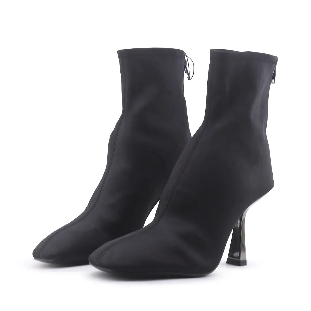 Zara Zipper Textile Ankle Boot