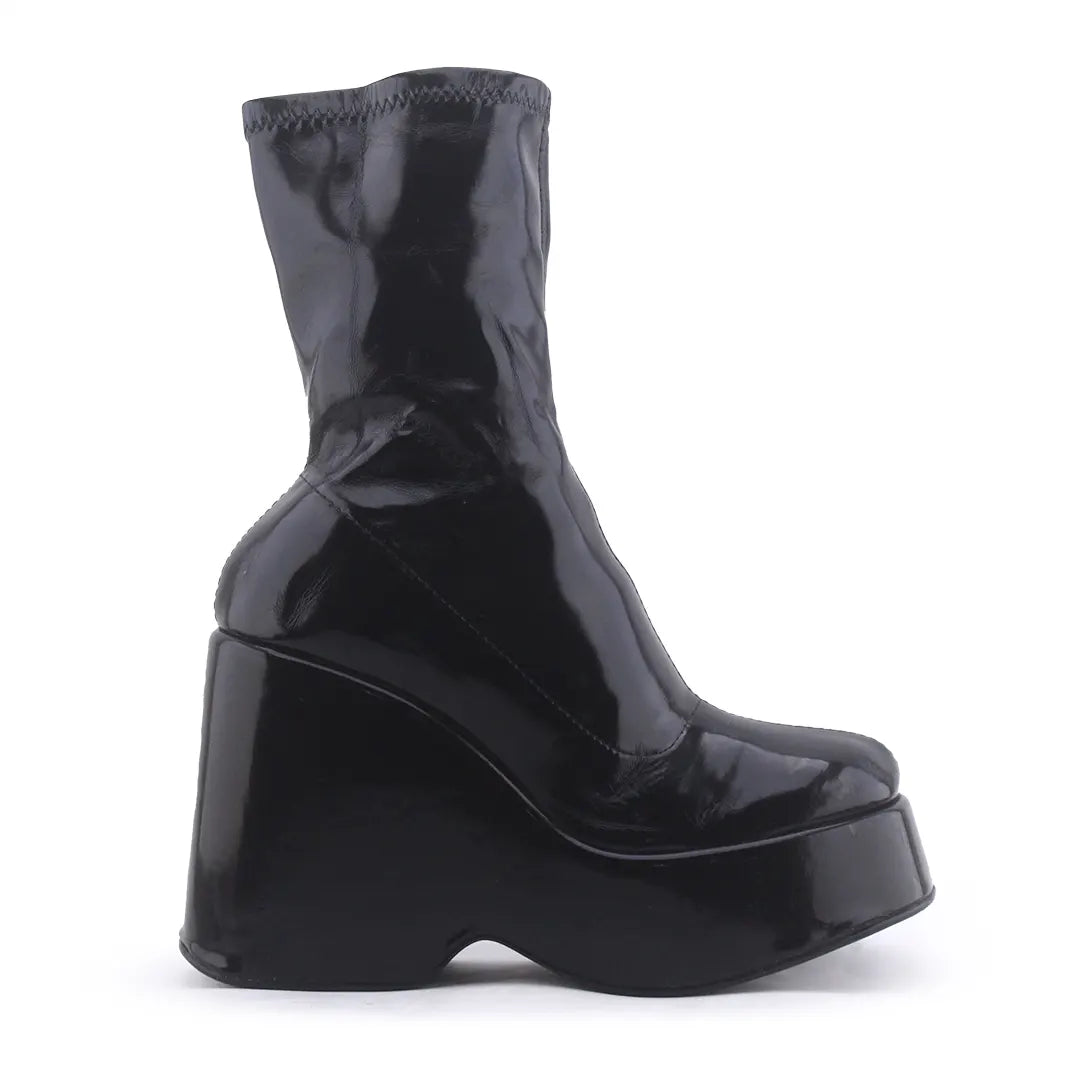 Bershka Patent Ankle Boot