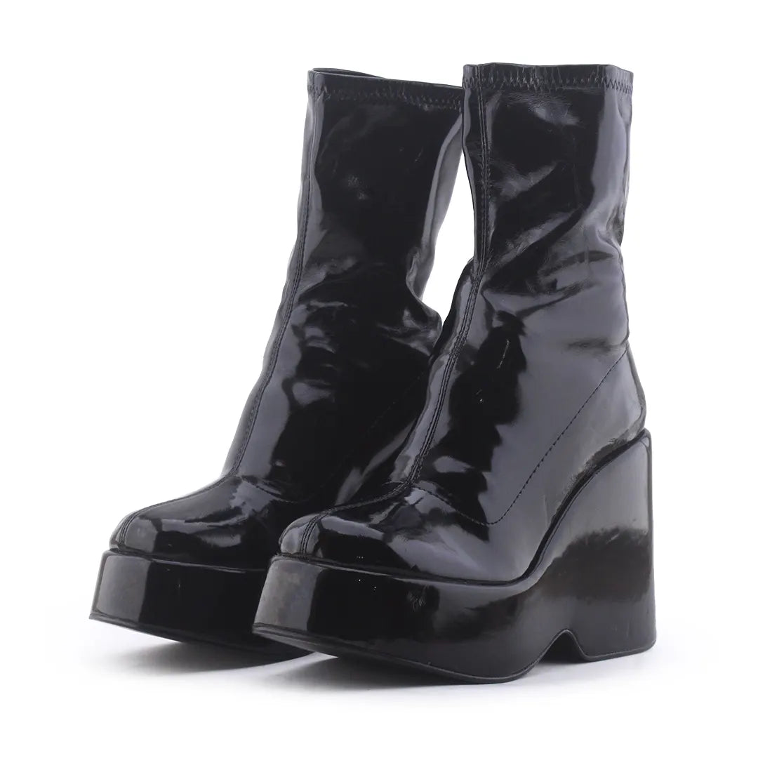 Bershka Patent Ankle Boot