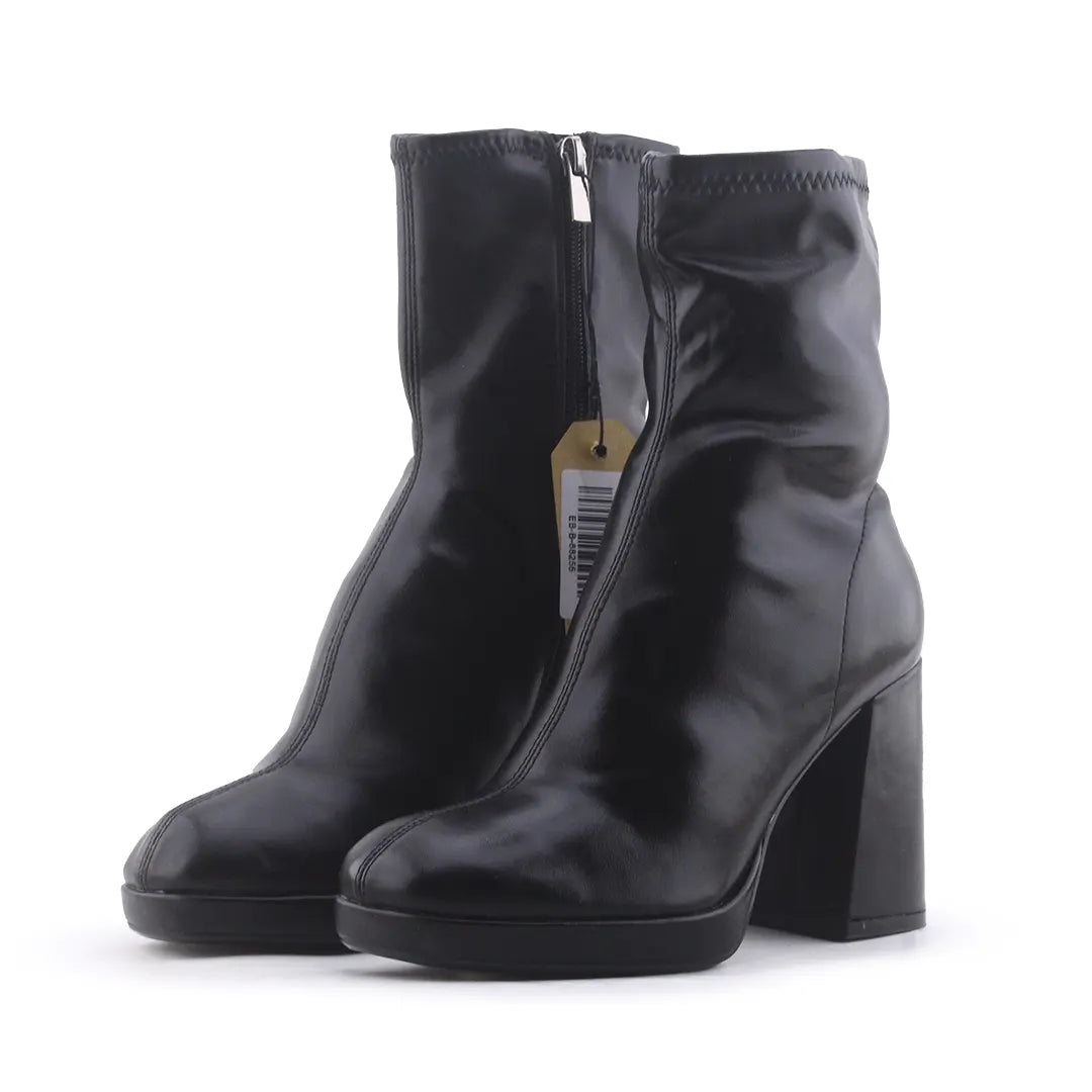 Bershka Zipper Ankle Boot | 100% Authentic Leather