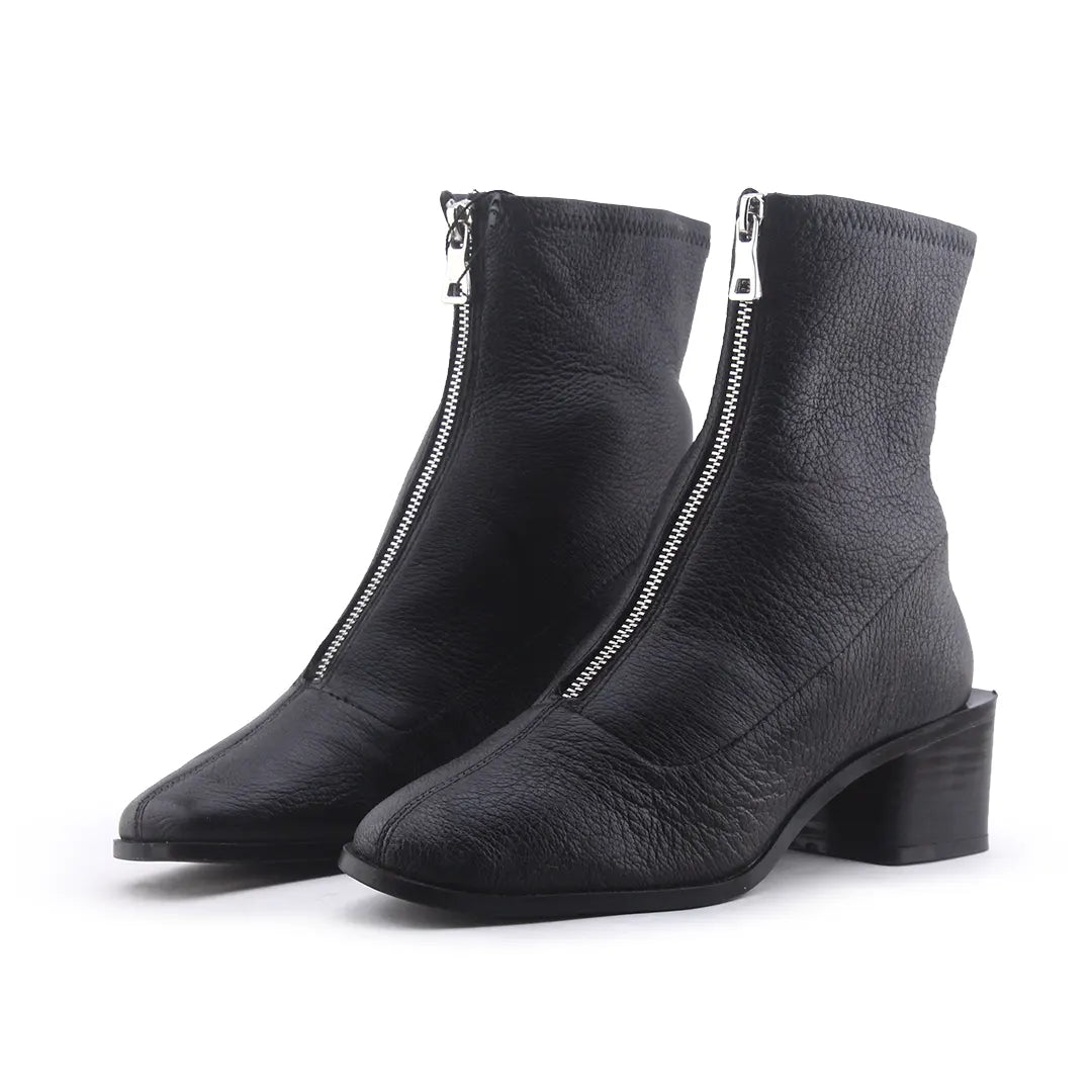 Mango Zipper Ankle Boot | 100% Authentic Leather