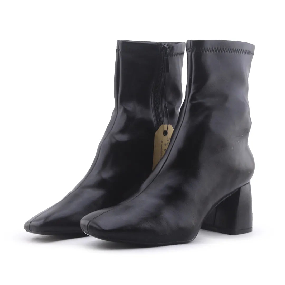 Stradivarius Zipper Ankle Boot | 100% Authentic Leather