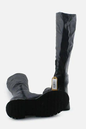 Bershka Zipper Thigh High Boots | 100% Authentic Leather - sundaybazar