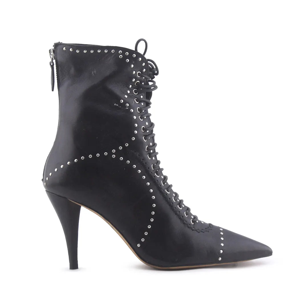 Zara Zipper Lace Up Ankle Boot | 100% Authentic Leather