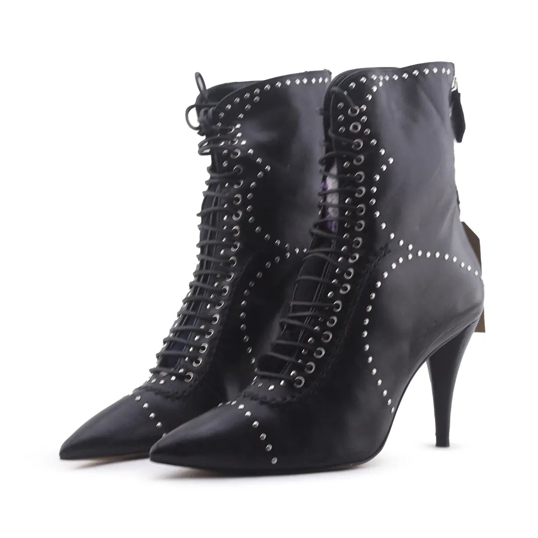 Zara Zipper Lace Up Ankle Boot | 100% Authentic Leather