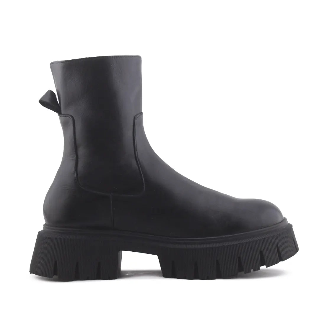 Zara Zipper Combat Ankle Boot | 100% Authentic Leather