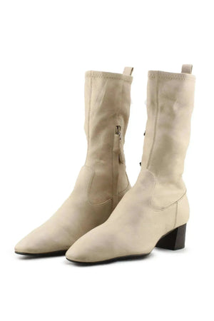 Massimo Dutti Zipper Block Heels Ankle Boots | 100% Authentic Leather - sundaybazar