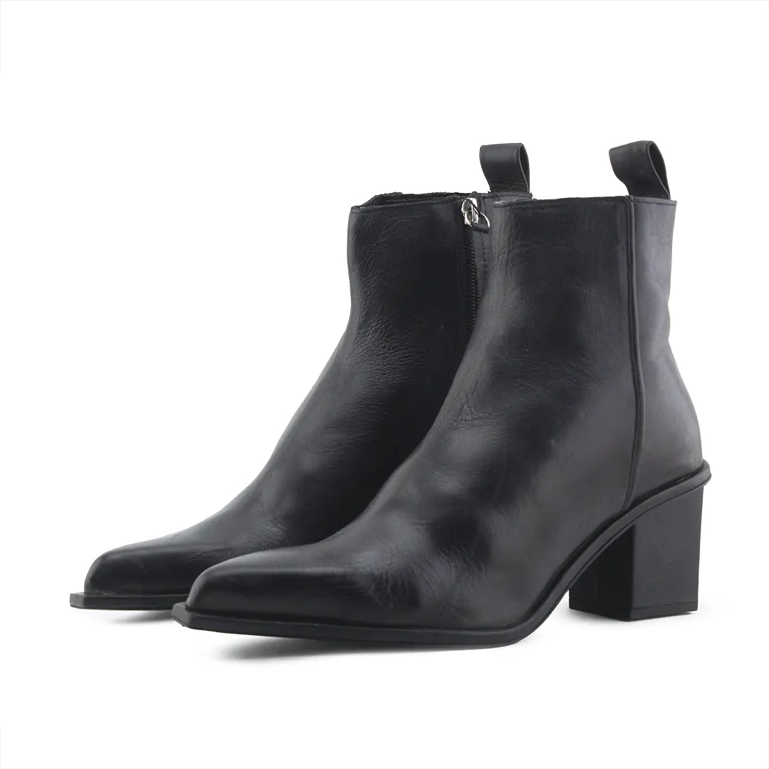 Zara Zipper Ankle Boot | 100% Authentic Leather