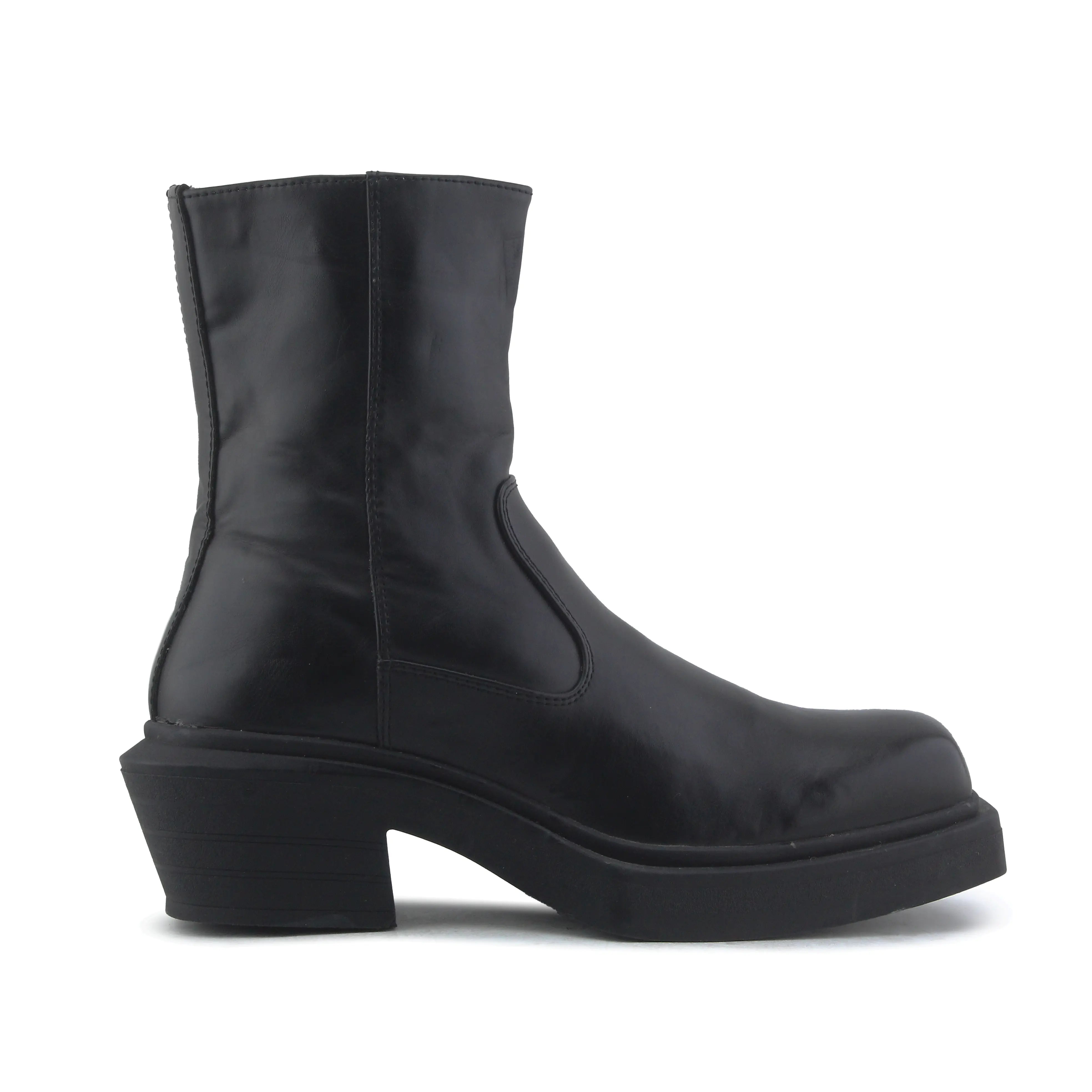 Bershka Zipper Ankle Boot | 100% Authentic Leather