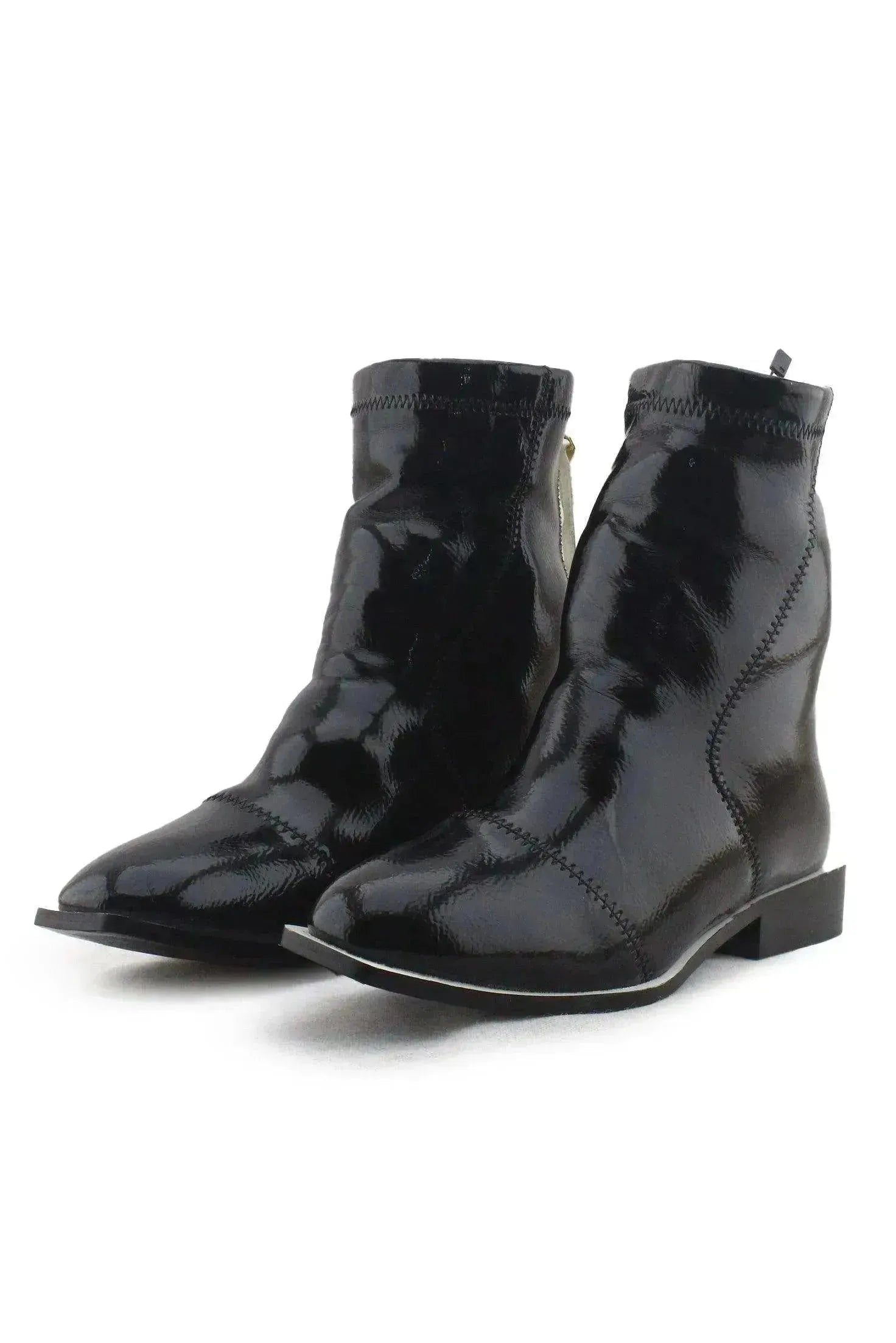 Vell In Zipper Chelsea Ankle Boots | 100% Synthetic Leather - sundaybazar