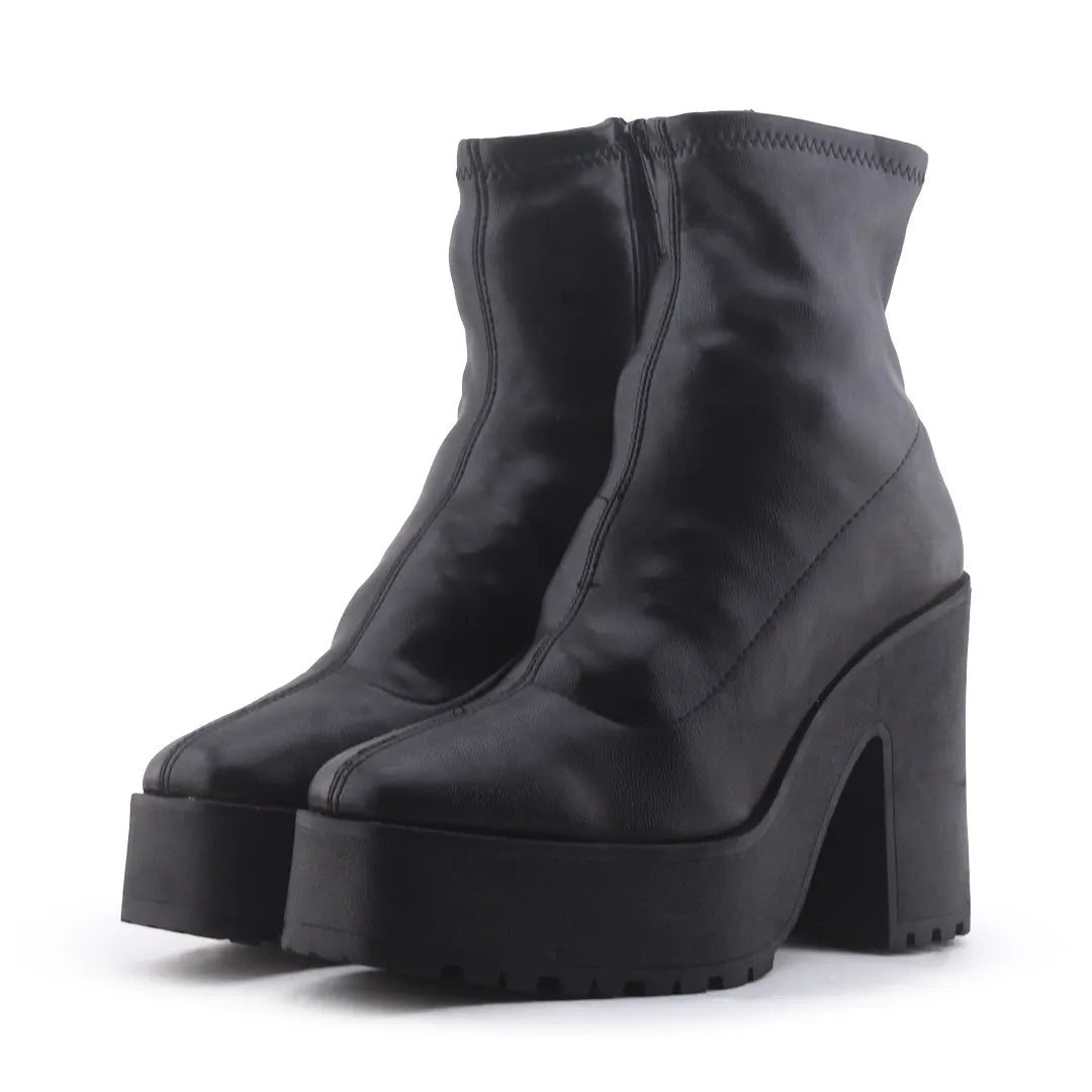Stradivarius Zipper Ankle Boot | 100% Authentic Leather
