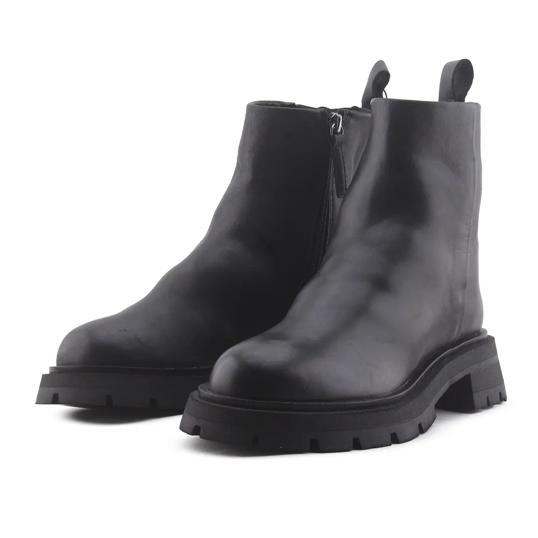 Zara Zipper Ankle Boot | 100% Authentic Leather