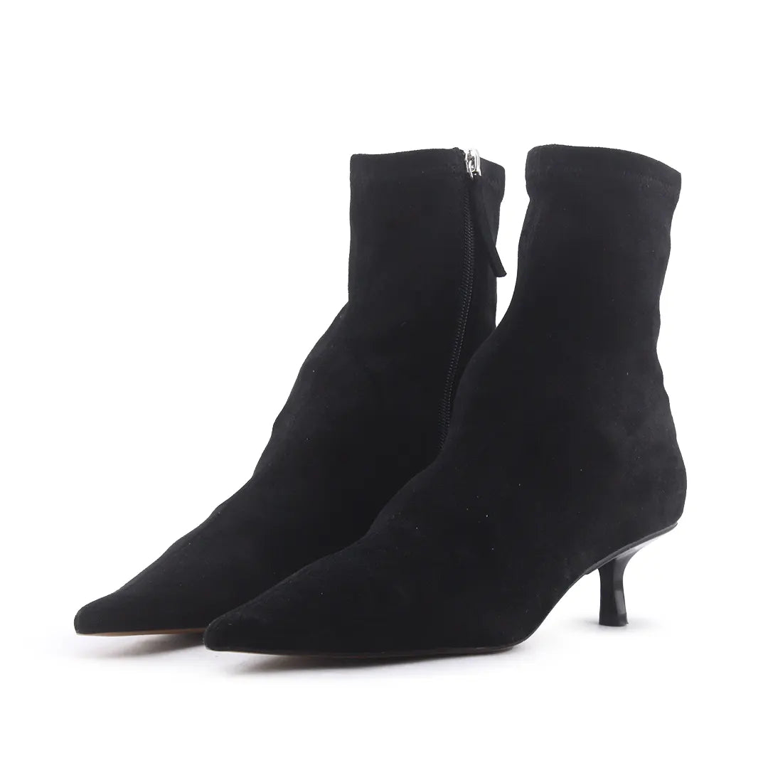 Sfera Zipper Suede Ankle Boot