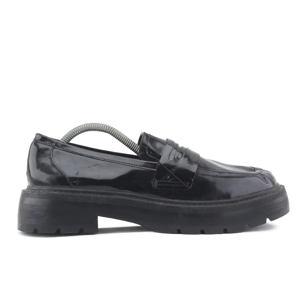 Bershka Patent Penny Strap Loafers