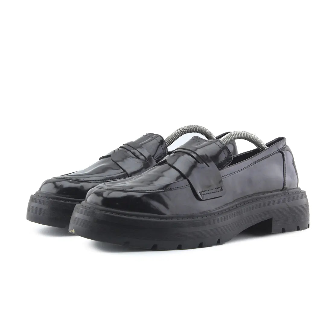 Bershka Patent Penny Strap Loafers