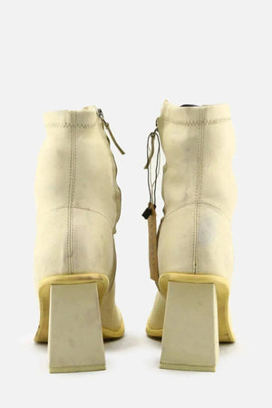 Pull & Bear Zipper Block Ankle Boots | 100% Authentic Leather - sundaybazar