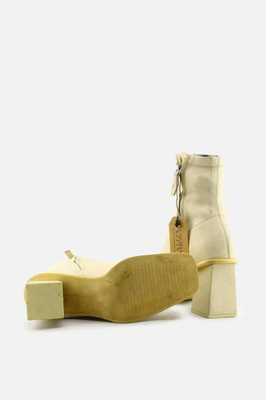 Pull & Bear Zipper Block Ankle Boots | 100% Authentic Leather - sundaybazar