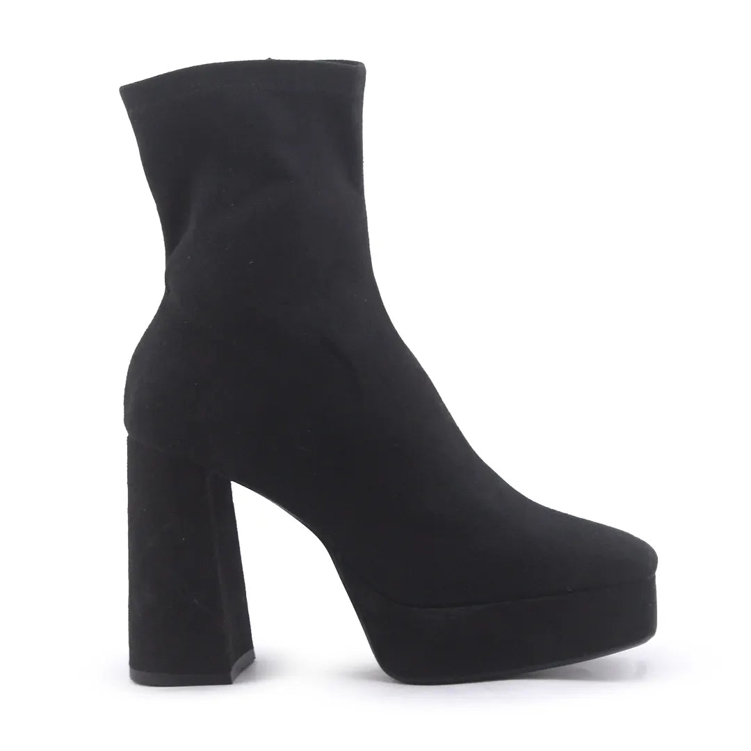 Zara Zipper Suede Ankle Boot