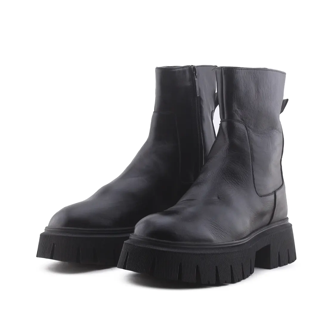 Zara Zipper Ankle Boot | 100% Authentic Leather
