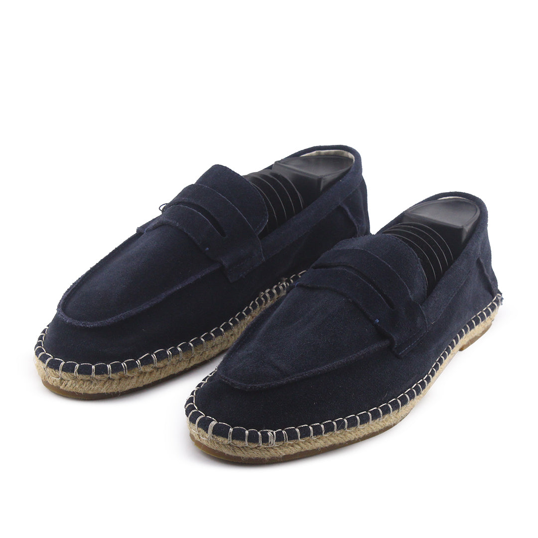 Zara Suede Penny Strap Loafers