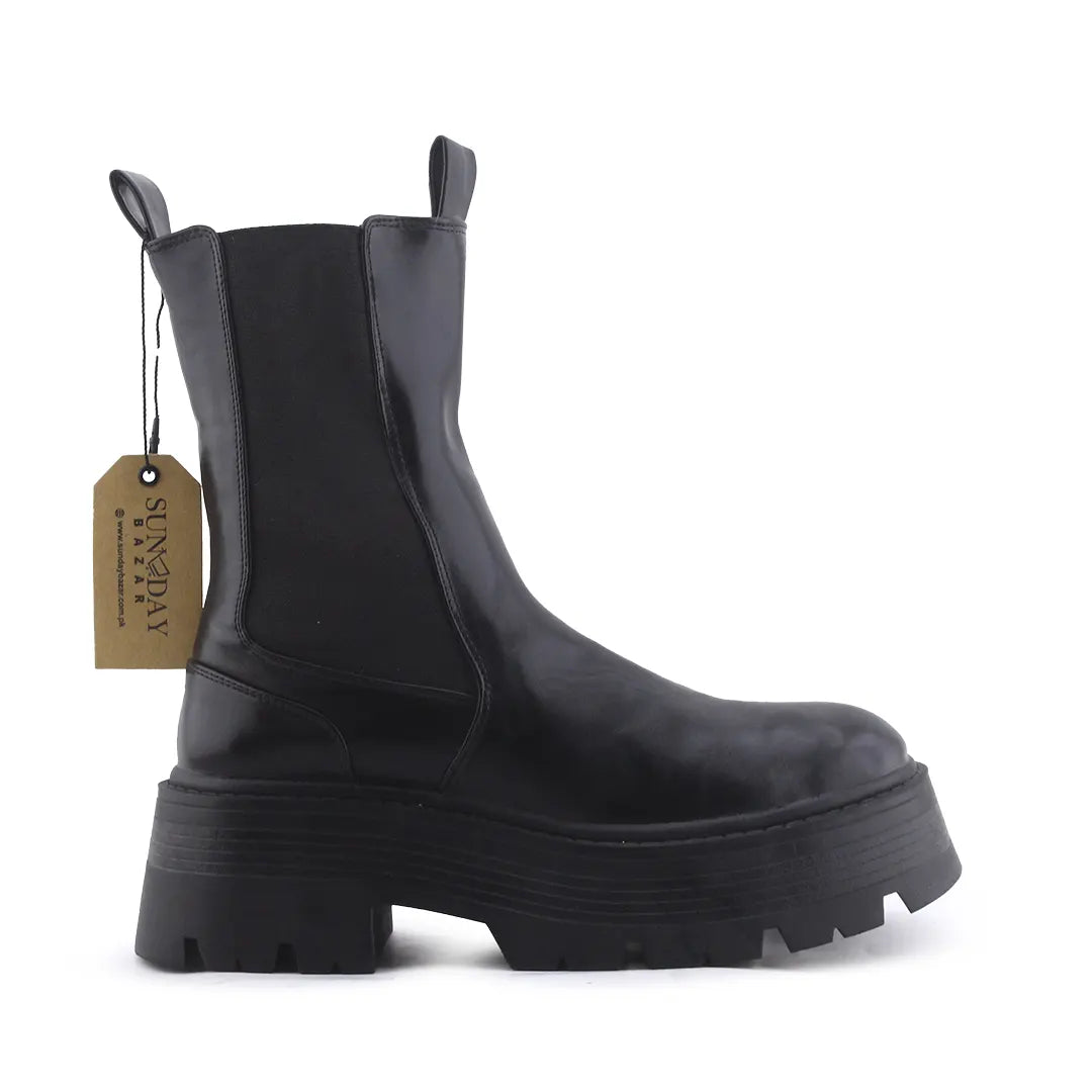 Pull & Bear Stretchable Ankle Boot | 100% Authentic Leather