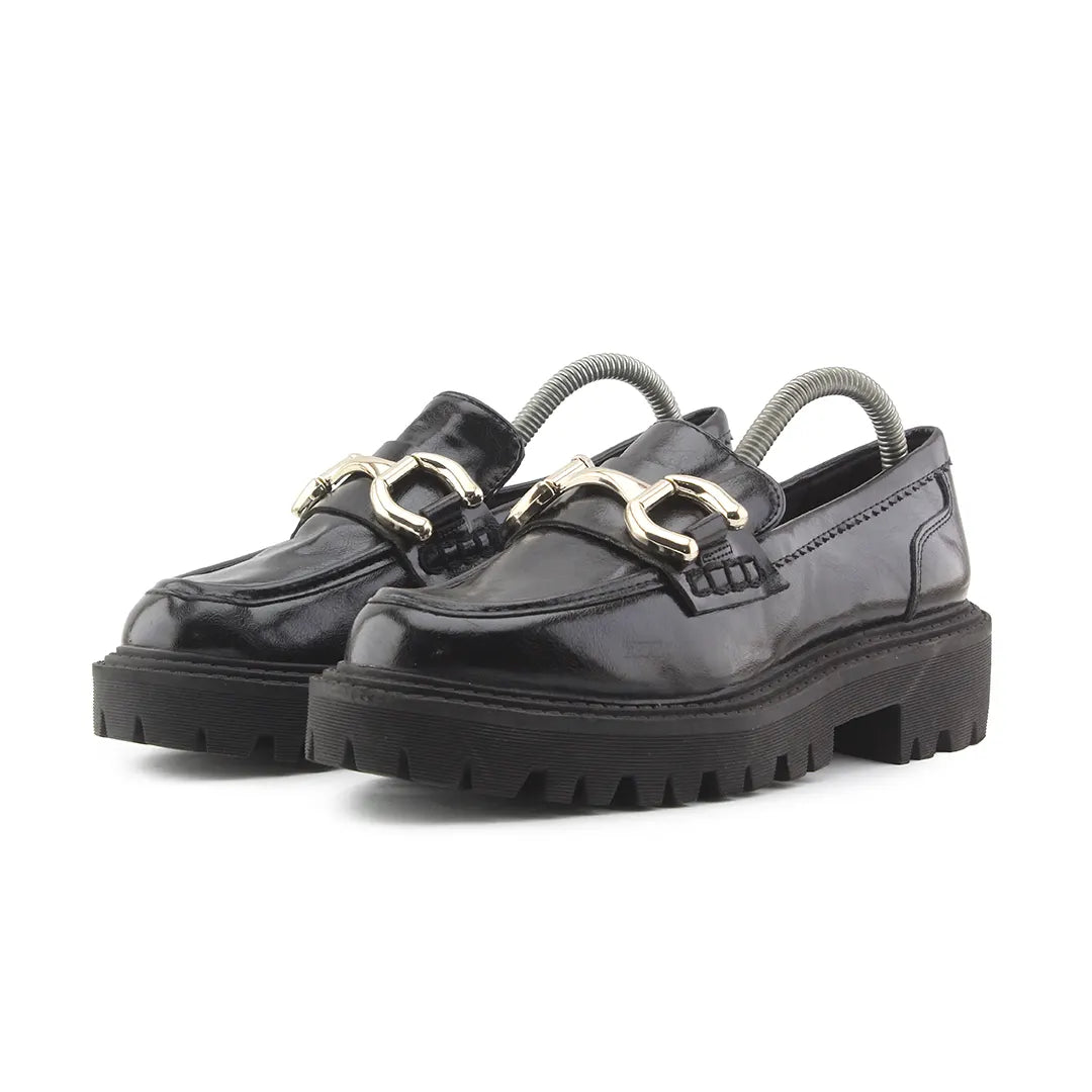 Stradivarius Patent Penny Strap Loafers