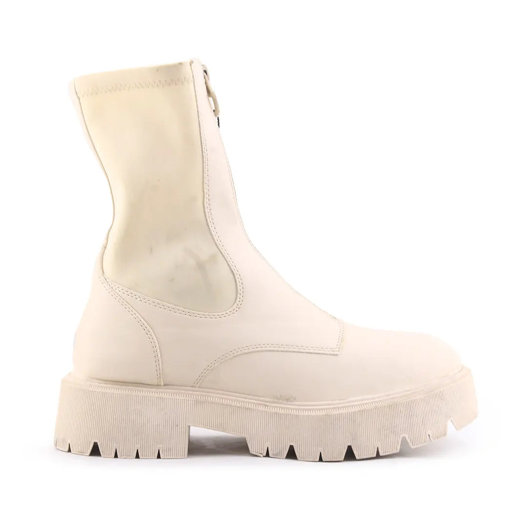 Bershka Zipper Ankle Boot | 100% Authentic Leather