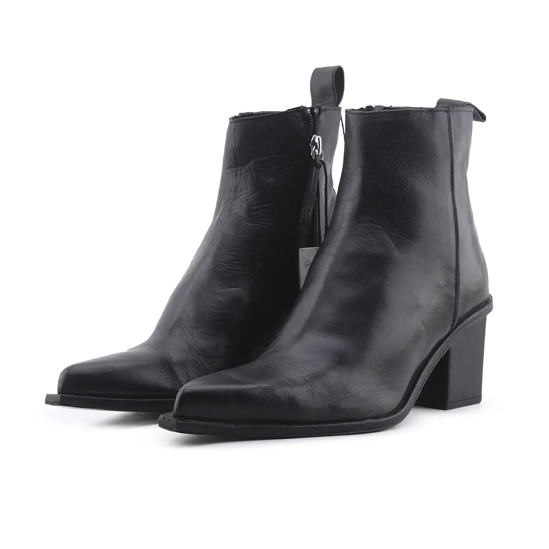 Zara Zipper Ankle Boot | 100% Authentic Leather